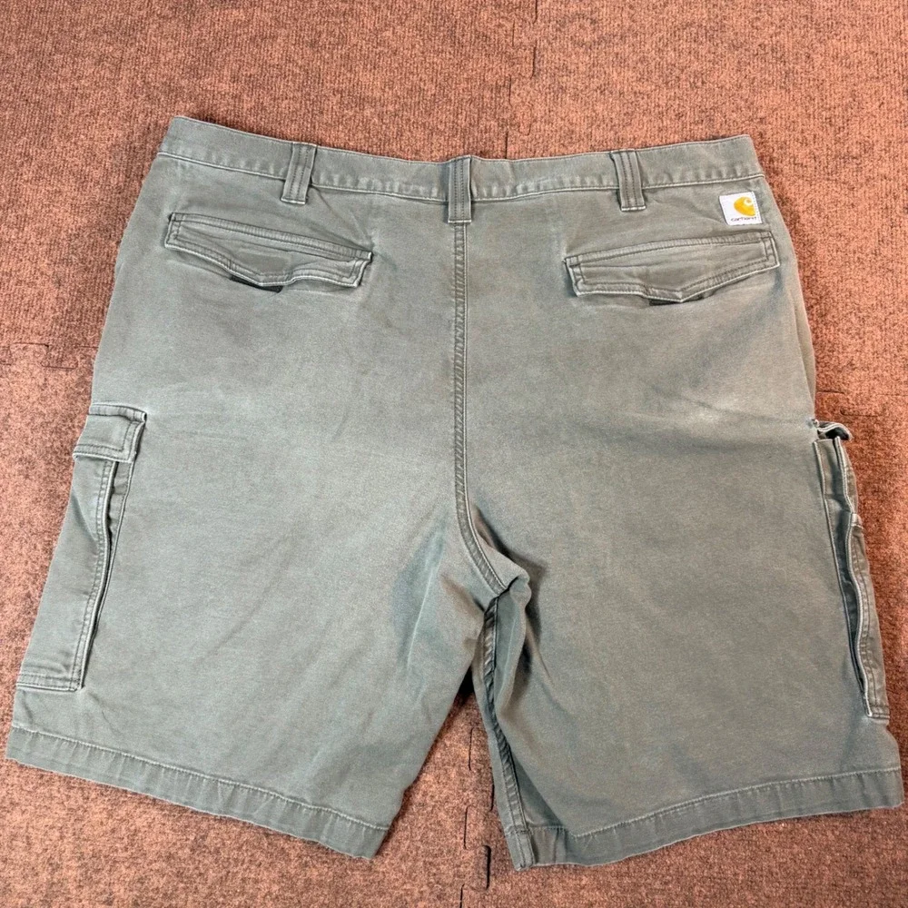 Carhartt Relaxed Fit Cargo Shorts Mens 44 Olive Green Canvas Work Utility A+